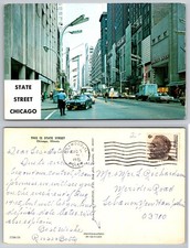 State Street Chicago IL 1971 Postcard - ES-N-LEN Photo, Franklin D. Roosevelt