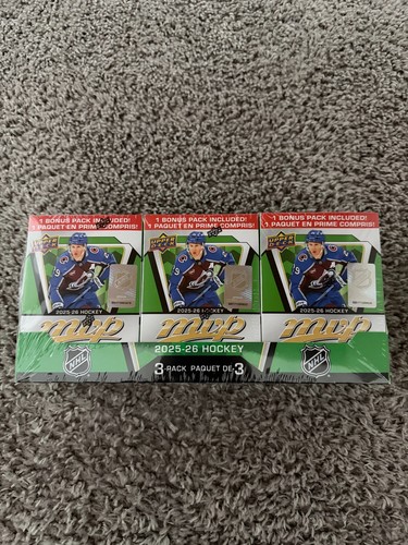 Upper Deck NHL 2025-26 Hockey MVP Blaster Box 3-Pack Factory Sealed - Picture 1 of 2