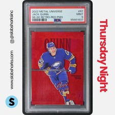 2022 SKYBOX METAL UNIVERSE JACK QUINN 1998 RETRO PRECIOUS GEMS RED RC /100 PSA 9