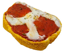 Exhibición de comida sintética utilería Texas tostadas pizza