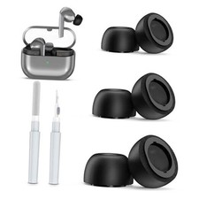 3-Pairs Ear Tips for Galaxy Buds 3 Pro, Memory Foam Replacement Black-S/M/L