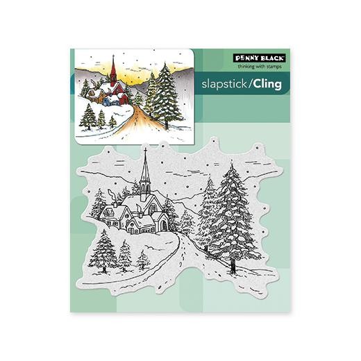 Penny Black Cling Rubber Stamps - Snowy Hamlet 40-351
