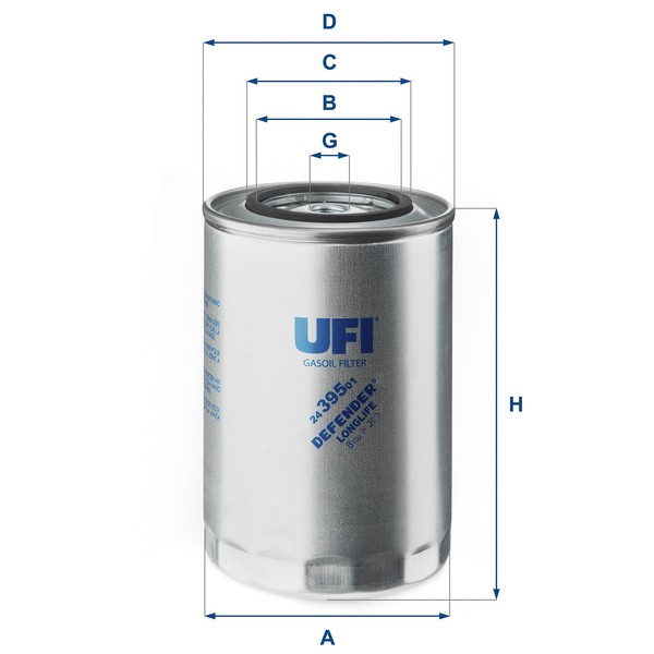 Kraftstofffilter UFI 24.395.01 Filtereinsatz FüR Irisbus Stralis Iveco Trakker 1-image