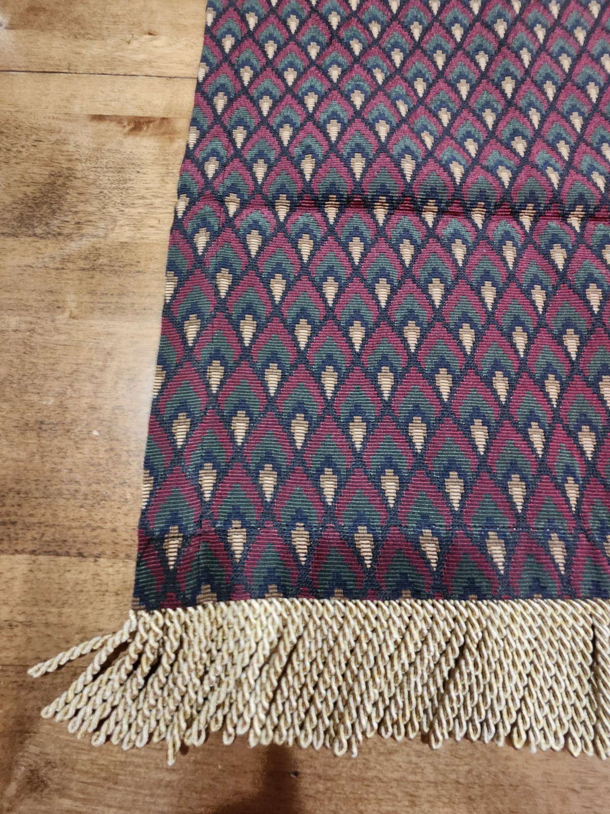 Table Runner Or Dresser Scarf With Tassels Thick Fabric Pretty Fall Colors