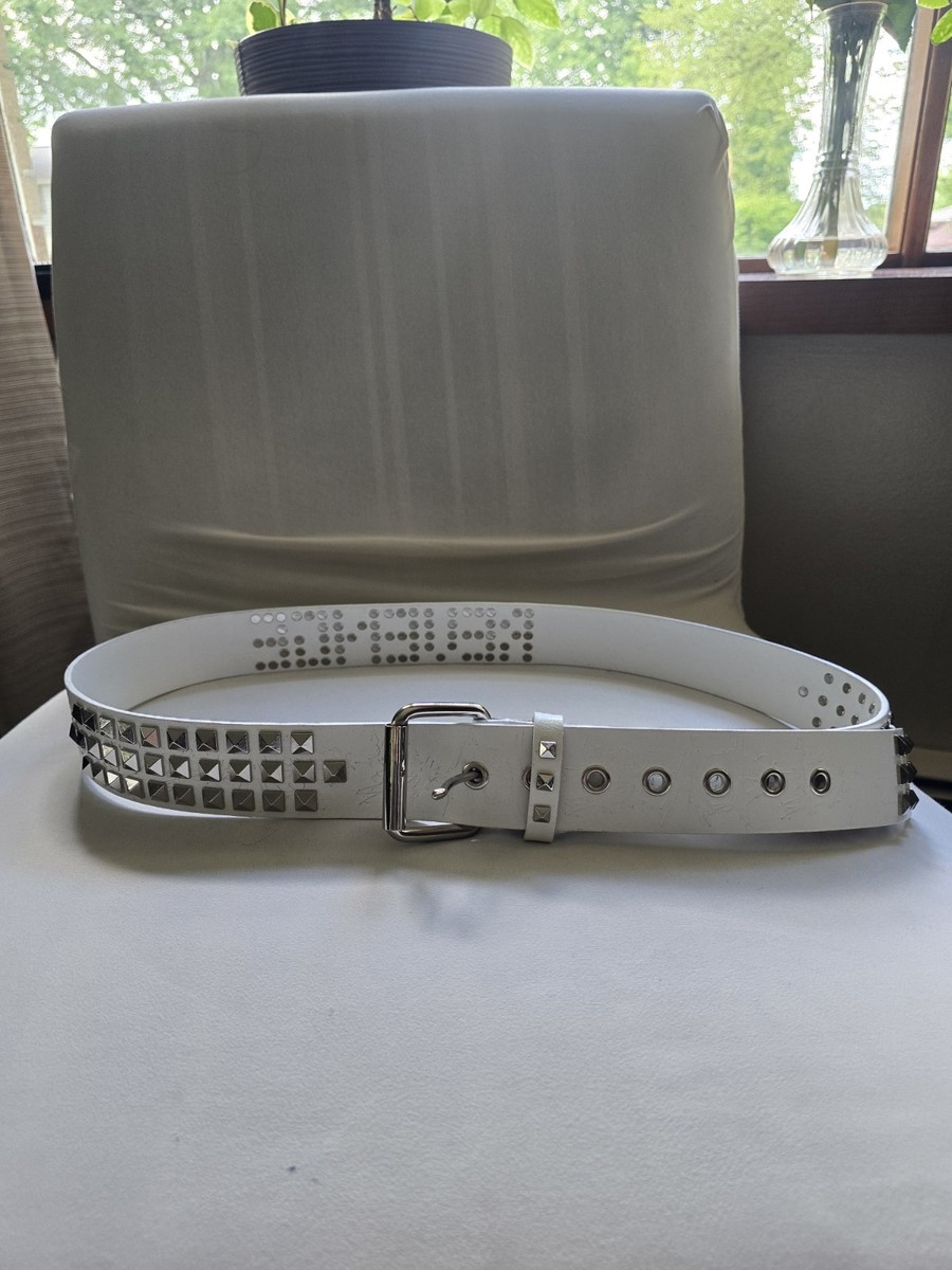 REVENGE Studded XXXTENTACION Belt White BB Size L-XL - BAD Vibes