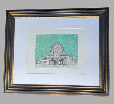 Jerry Di Falco Signed Etching ''Dome-Jerusalem'' 1/11 of Edition 1/2 First Print