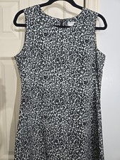 Victoria Moon Leopard Print Dress Sz M City Career Workwear