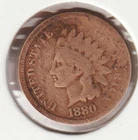 US Rare Old West 1880 Indian Head Penny Coin American Collection Shield Cent USA