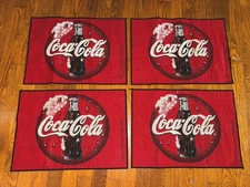 4 Coca Cola Vintage Style Red Placemats Table Mats