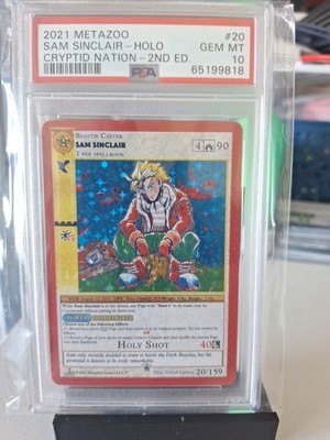 2021 MetaZoo - Cryptid Nation 1st Edition Holo Sam Sinclair PSA 10 GEM Mint