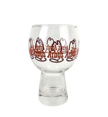 Vintage Arby's Goblet Glass 16 oz Root Beer Float Great Condition Hat Logo