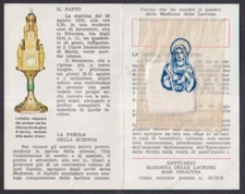 Holy card antique relic Virgin de la Lagrima santino image pieuse reliquia