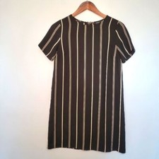 Forever 21 Black & White Striped T-shirt Dress Womens Size Small Sheath
