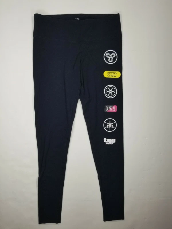 aritzia patchwork logo leggings