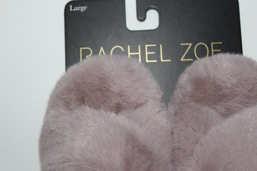NWT Rachel Zoe Faux Fur Crisscross Cozy Slipper Purple C1048 - Picture 2 of 7
