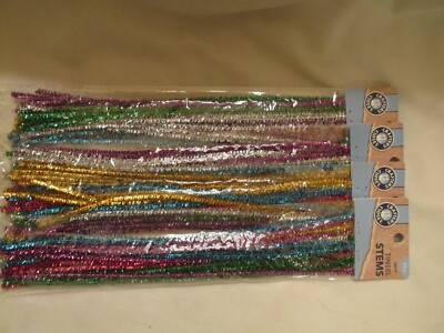 Crafter's Closet Tinsel Stems 12'' Multi Colors 300 pieces (12 pkg of 25)