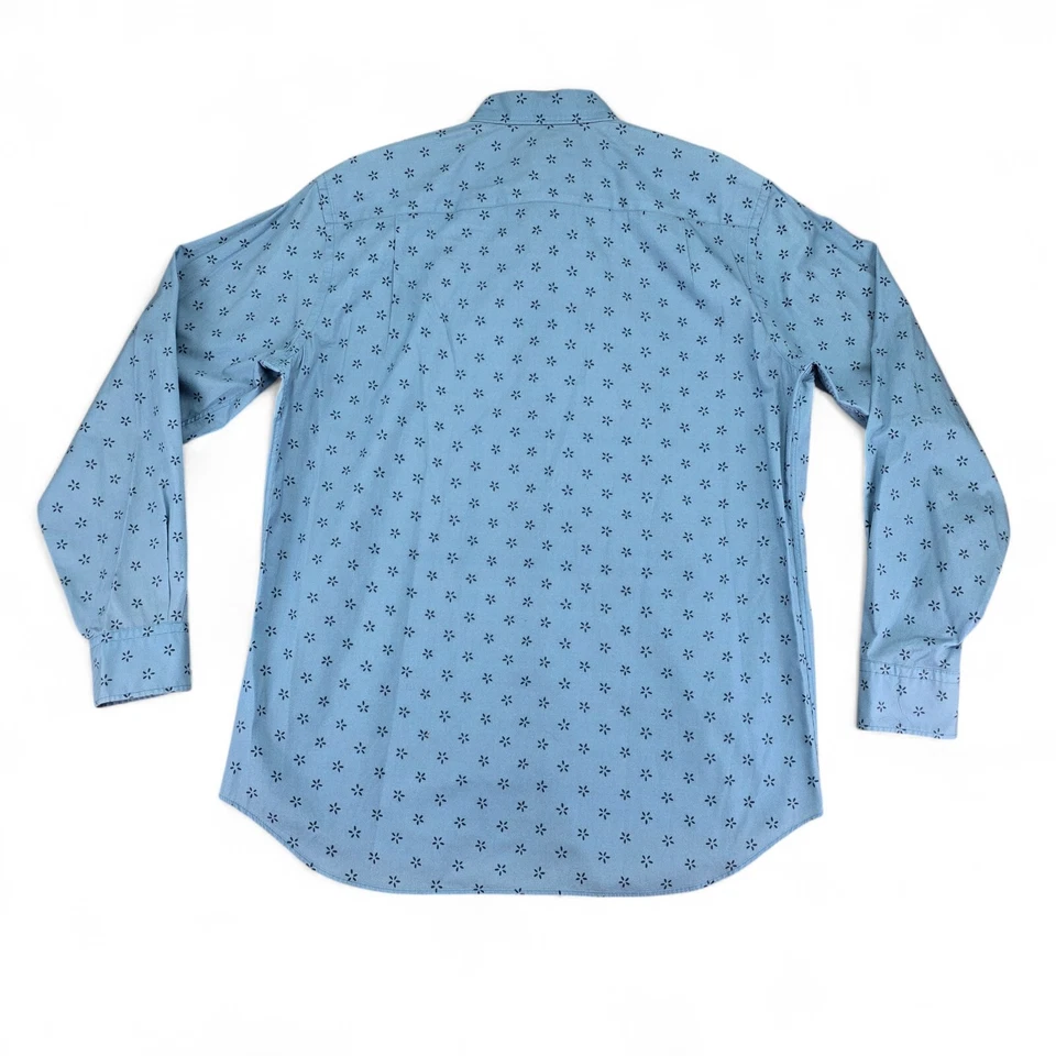 Mercer Blue Brand Long Sleeve Casual Button Up Shirt Mens XL Blue Made in Turkey - Image 2 of 4