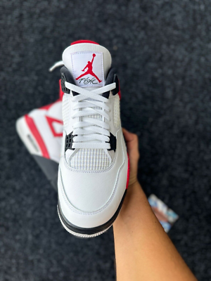Size 10.5 and 11 Air Jordan 4 Retro Mid Red Cement Fire Chicago
