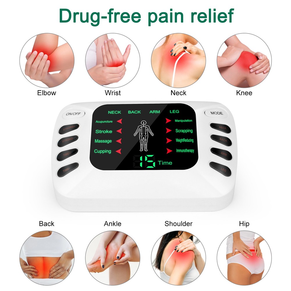 Electric Pulse Massager Tens Unit Muscle Stimulator Machine Therapy Pain Relief