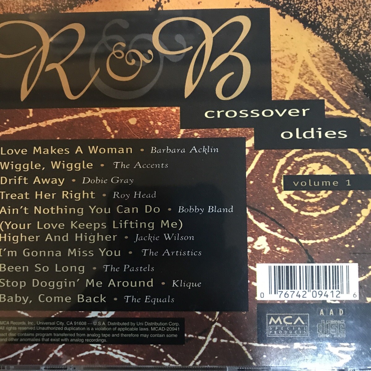 R&B CROSSOVER OLDIES 1 - V/A - CD - **EXC CONDITION**- JJ