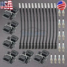 6 Ignition Coil+12 Spark Plugs+12 Wires For Mercedes-Benz CLK ML E320 E430 UF3
