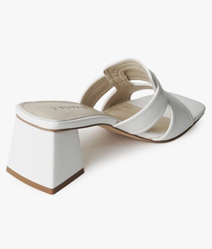 J. Adams Deborah Heeled Sandals Women Size 9 White PU Women’s - Picture 2 of 8