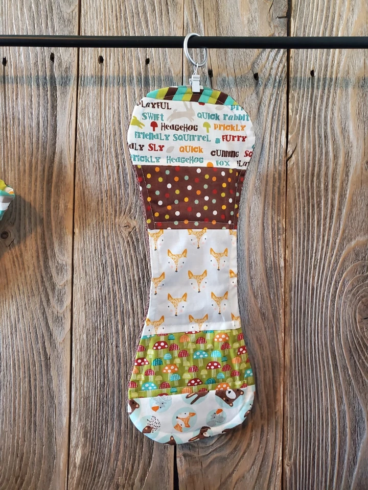 Cojín cambiador para bebé y tela eructa conjunto de viaje con bolsa de transporte animales del bosque Foto 3 de 4