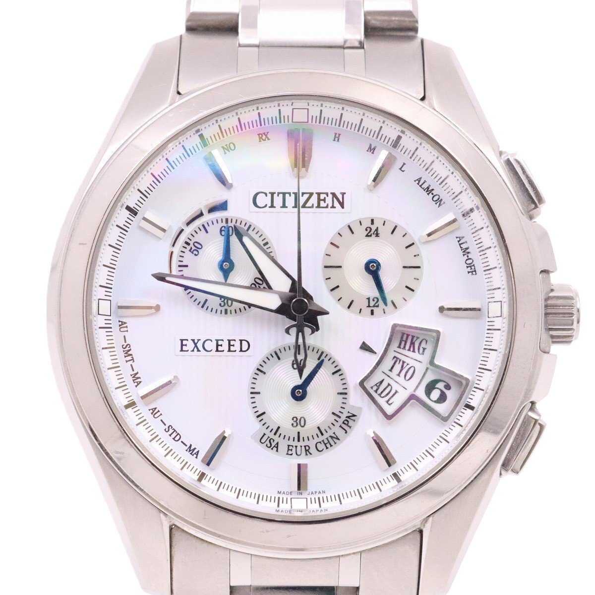Citizen Eco-Drive EBS74-5101 Men's Watch Titanium White Dial Sapphire 42mm