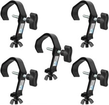 5 Pcs Black Truss Clamp Stage Lights Hook Fits Pipe OD 1.18-2" 30-51Mm , Max.Loa