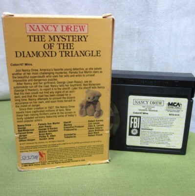 NANCY DREW Beta tape Mystery Diamond Triangle video cassette  
