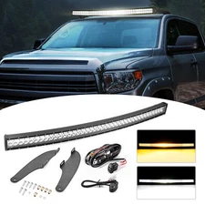 52'' Strobe LED Light Bar+Roof Mounts+Wire (4 Modes) for Toyota Tundra 2007-2021