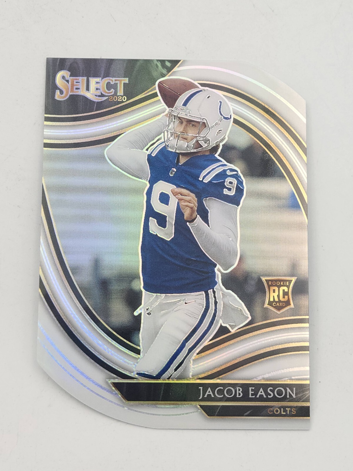 2020 Panini Select Field Level White Prizm Die-Cut Jacob Eason #348 Rookie RC