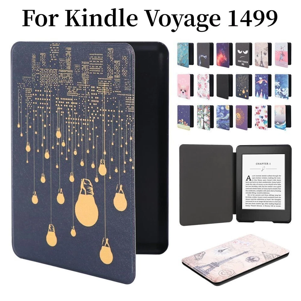 Ultra Slim Magnetic Leather Smart Case Cover for Amazon Kindle Voyage 1499 NEW - Image 2 of 4
