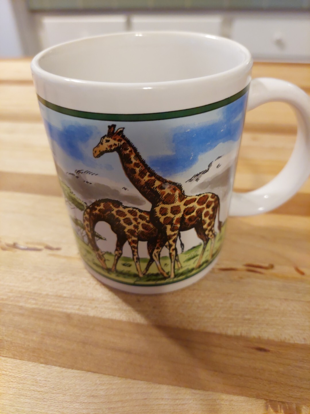 Vintage Miyaza Creates Africa Themed Animal Safari Giraffes Coffee Cup