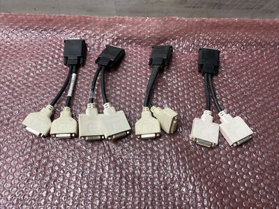 Used Lot of 4 DMS-59 to Dual DVI-I Video Splitter Cables Sealed H9361