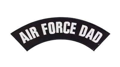 Air Force Dad White Iron on Patch Top Rocker for Jacket,Vests | eBay