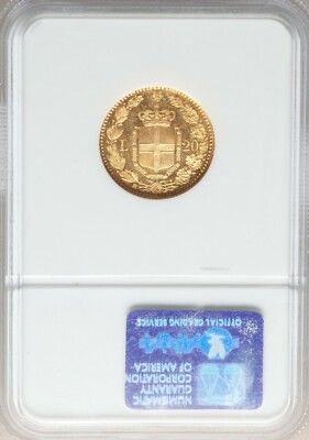 ITALY , GOLD 20 LIRE 1882 R NGC MS 63 , RARE1 | eBay