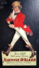 VINTAGE 1930s JOHNNIE WALKER TIN SIGN, BACK BAR STAND UP ADVERTISING, RARE!!!!