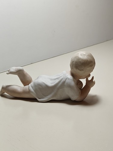 Antique German Gerbruder Heubach Bisque Porcelain Piano Baby Figurine 5 Inches - Picture 5 of 14