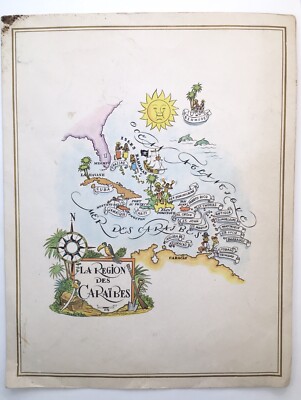 1964 Pan American President Special Dinner Menu Caribbean Islands Cover Pan Am