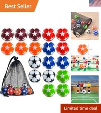 18 Count Multicolor 32mm Foosball Balls with Drawstring Bag - Ultimate Game Set