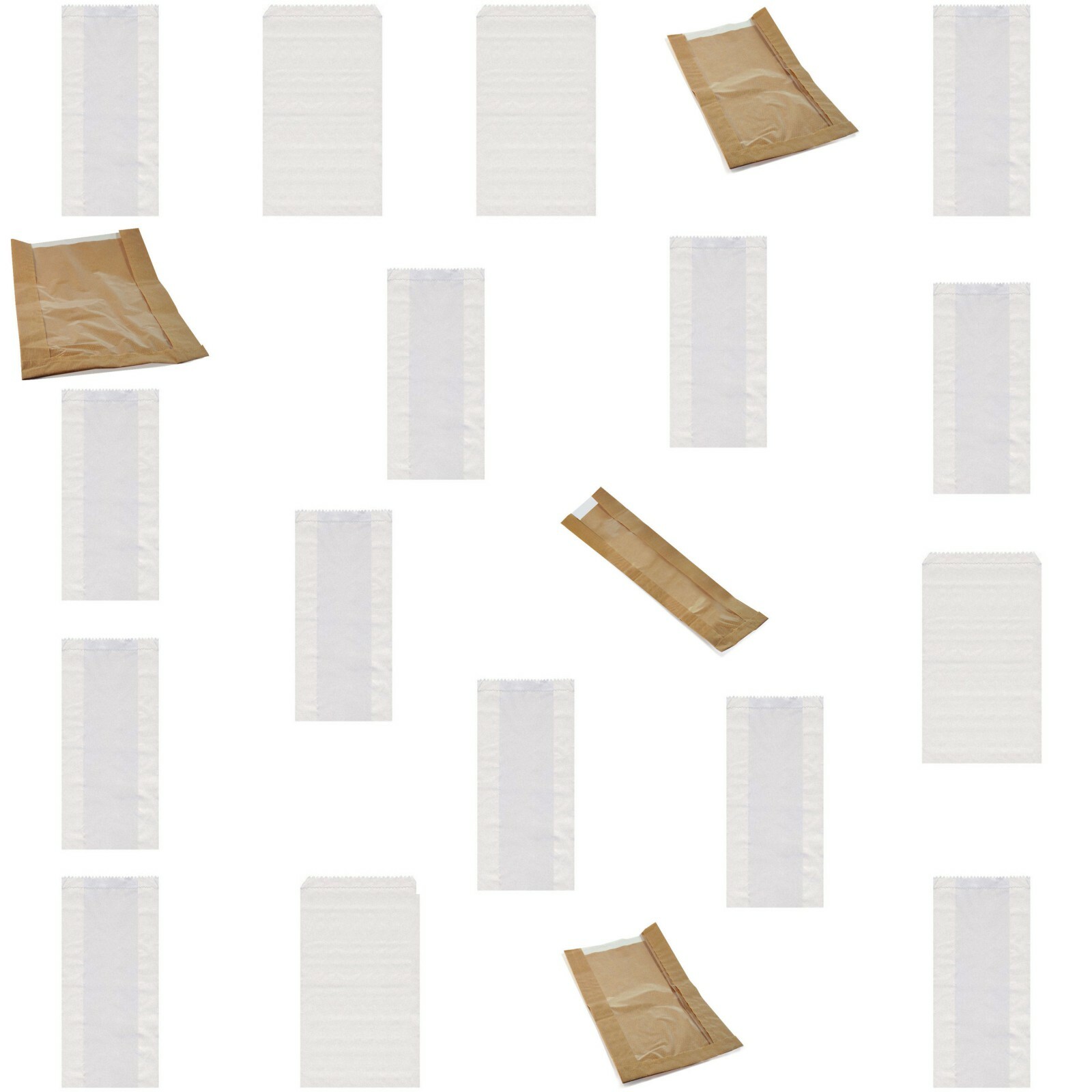 Papierbeutel Papierfaltenbeutel weiß braun Bäckerei Gebäck Eisenwaren Sc ...