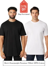 Cotton Heritage Heavyweight Premium Short Sleeve T-Shirt 6.5 oz 100% Cotton