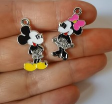 Lot Cartoon mickey minnie Charm Pendant DIY Necklace Jewelry Making
