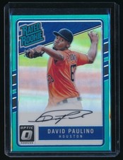 DAVID PAULINO 2017 DONRUSS OPTIC RATED ROOKIES AQUA RC AUTO 48/125 HOUSTON ASTRO