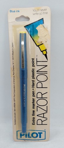 VTG Pilot Razor Point Blue Ink Extra Fine Marker Pen 0.78 mm Point ...