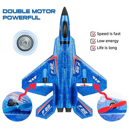 US STOCK 2.4gHz RC Airplanes F22 Jet Remote Control Fighter Night Flight RTF Pla - Picture 7 of 10