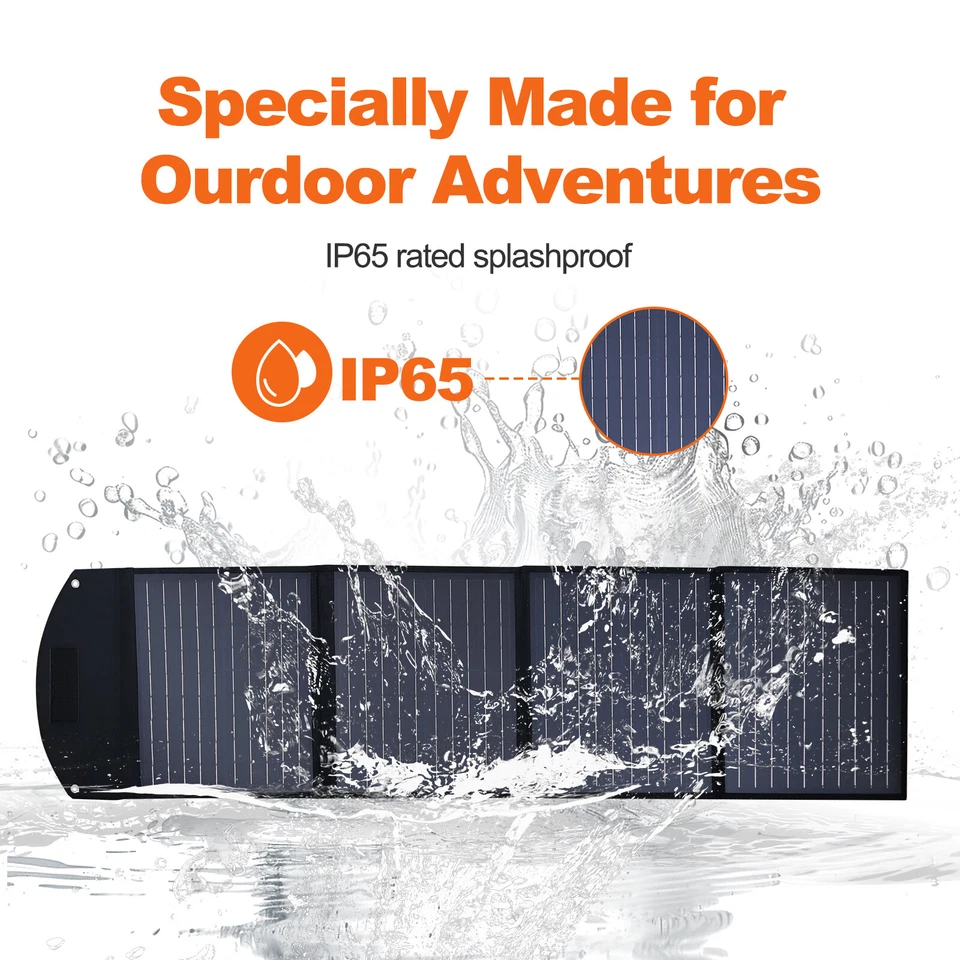 300W 12V Portable Folding Solar Panel Kit for Car/Caravan/Power Station/Camping - Image 2 of 4