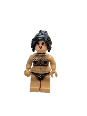 Custom Created & UV Printed Sexy Cleavage Girl Minifigure