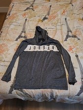 Air Jordan Hoodie Lightweight Boys XL Grey Dri Fit